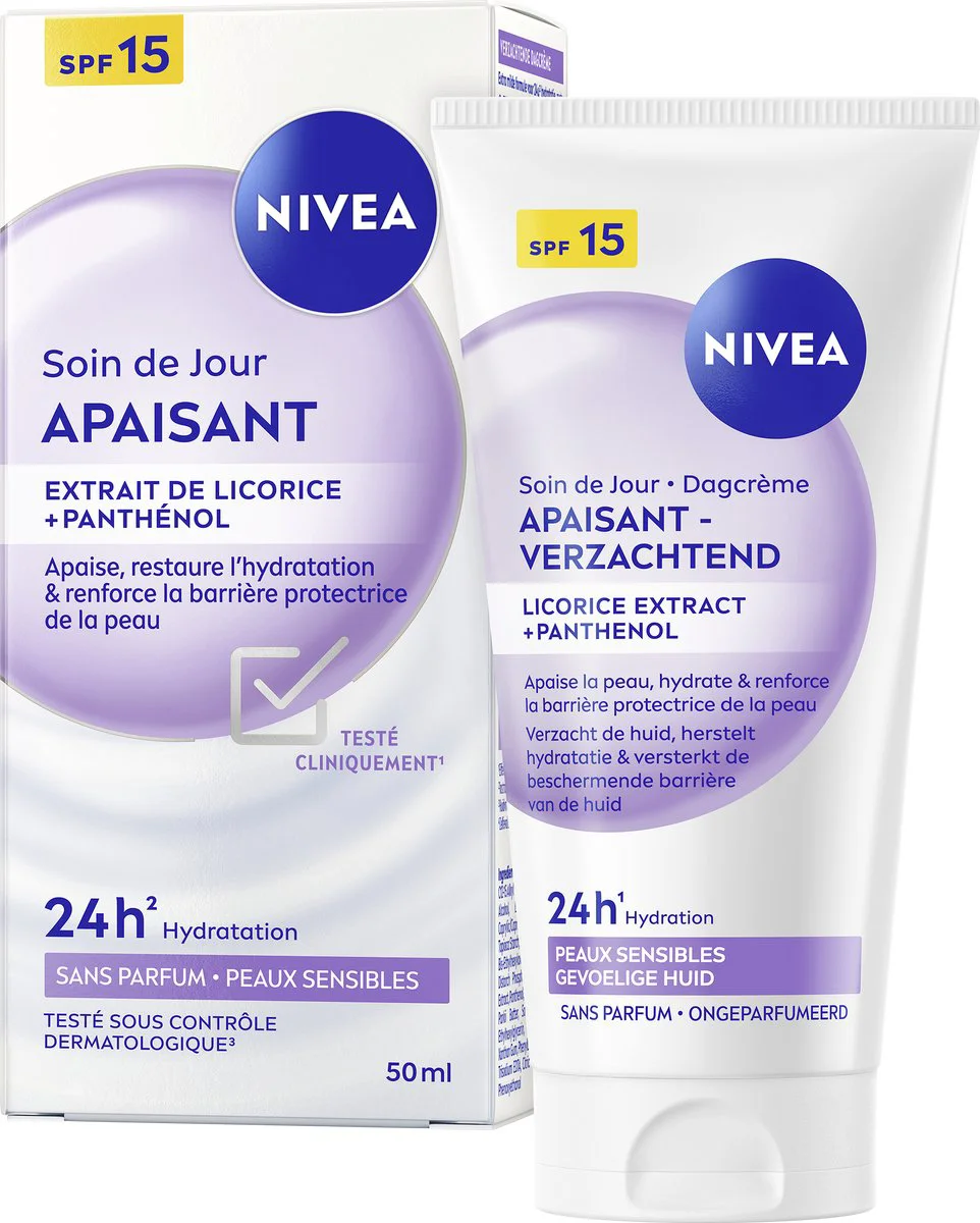 Nivea Verzachtende Dagcrème Gevoelige Huid SPF15 50ML