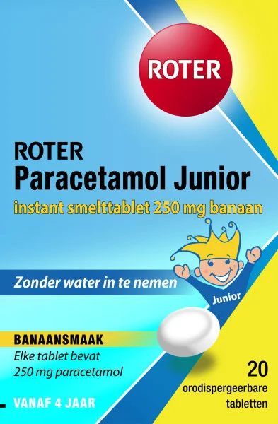 Roter Paracetamol 250 mg Junior 20 smelttabletten