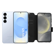 Samsung Galaxy S25 256GB Lichtblauw 5G + BlueBuilt Book Case Zwart