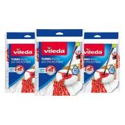 3x Vileda Turbo 2-in-1 Navulling