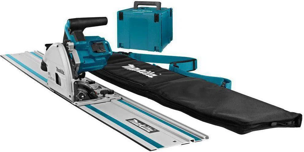 Makita DSP600ZJ2 Accu Invalcirkelzaag 165mm + Geleiderail en Tas 2x18V Basic Body in Mbox
