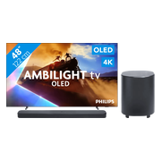 Philips Ambilight 48'' OLED760 4K (2025) + JBL Bar 500 MK2 Zwart
