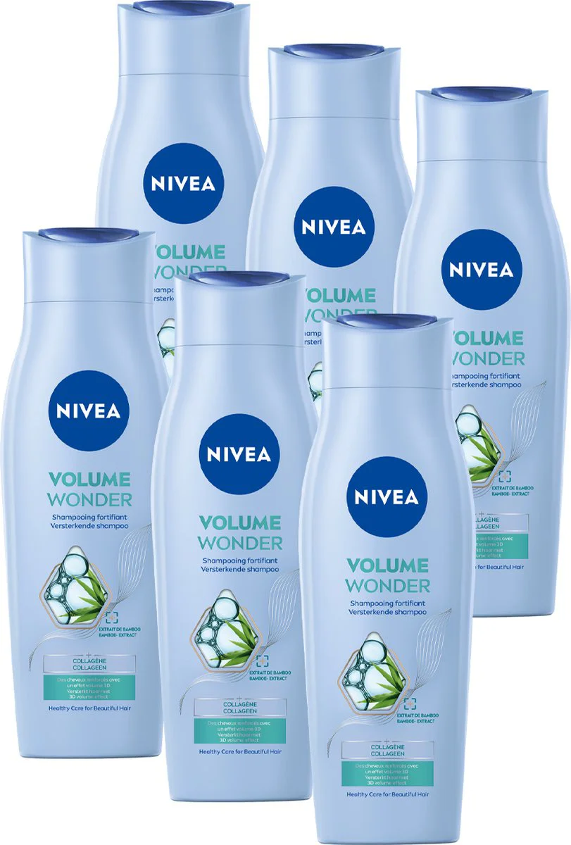 6x NIVEA Shampoo Volume Care 250 ml