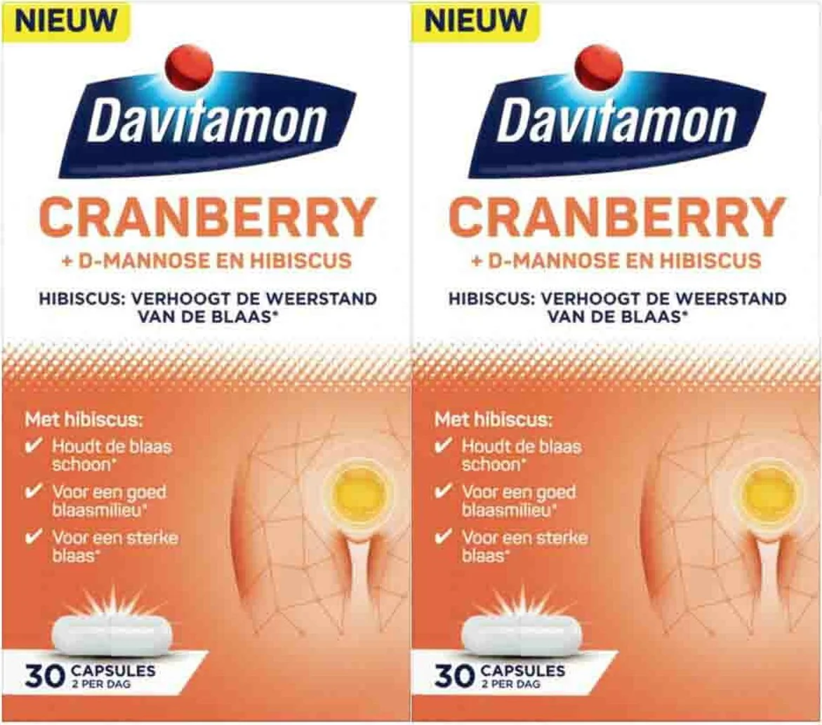 2x Davitamon Cranberry 30 capsules