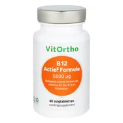 VitOrtho B12 Actief Formule 5000mcg Zuigtabletten 60st 60TB