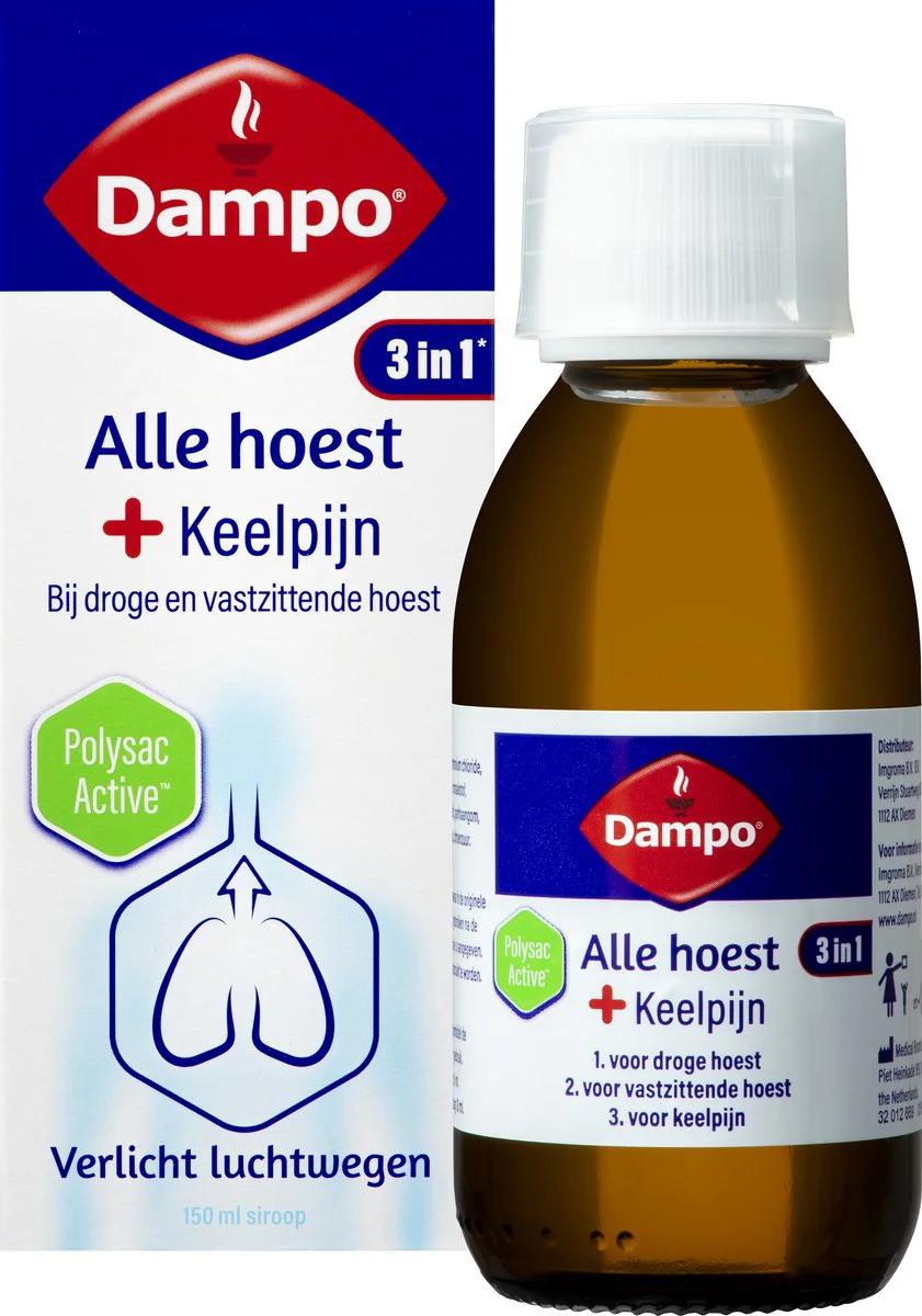 Dampo Alle Hoest + Keelpijn Siroop 150ML