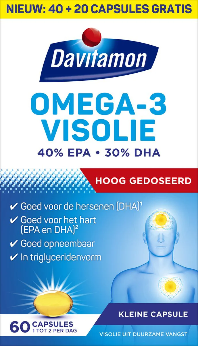 Davitamon Omega-3 Visolie 60 capsules