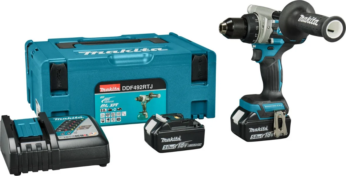 Makita DDF492RTJ Accu schroefboormachine 18V 5.0Ah in Mbox