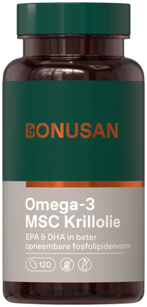 Bonusan Omega-3 MSC Krillolie Softgels 120SG