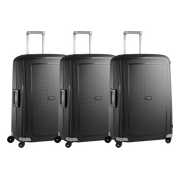 Samsonite S'Cure Spinner 75cm Black Triple Kofferset