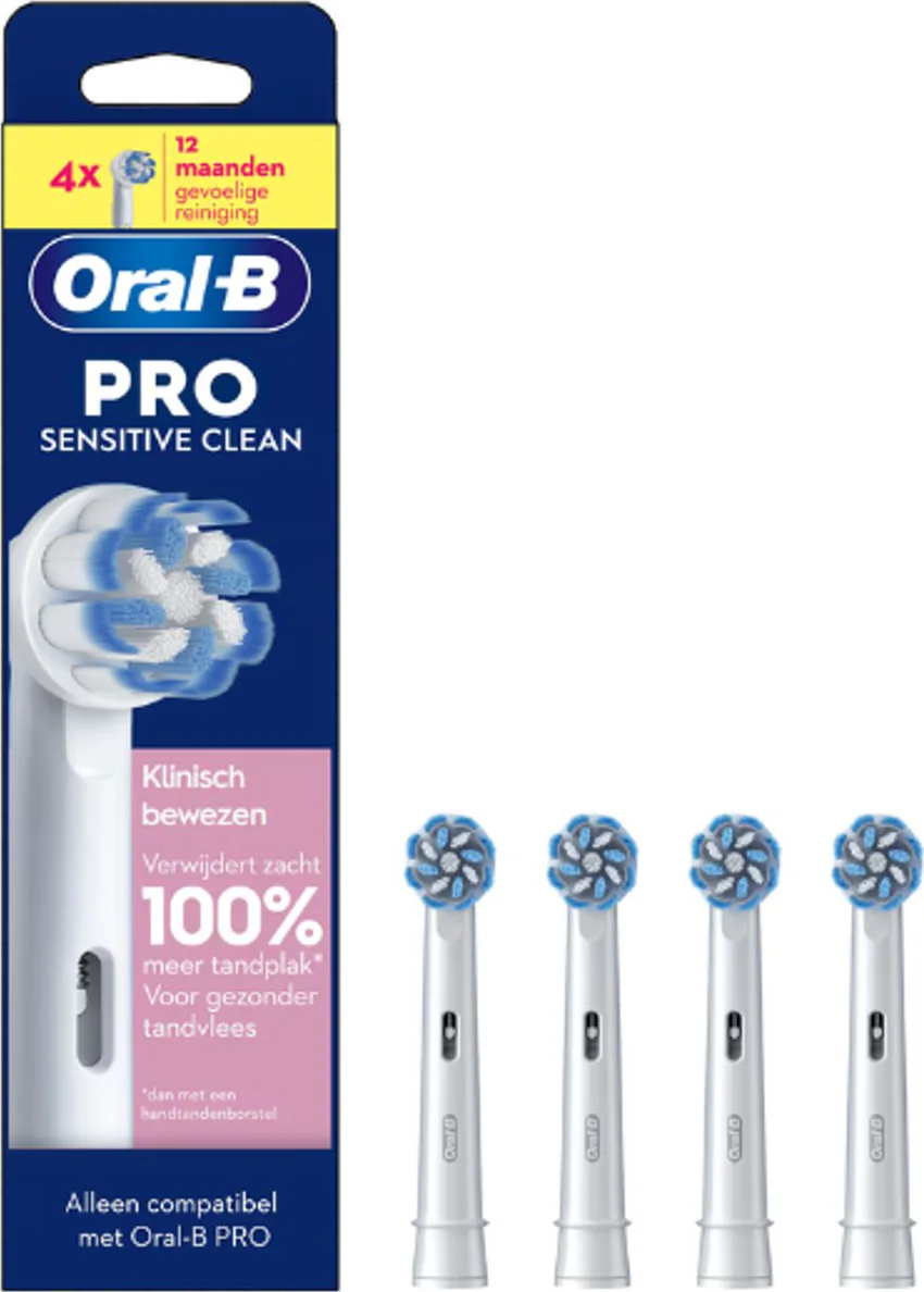 Oral-B Pro Sensitive Clean Opzetborstels 4ST
