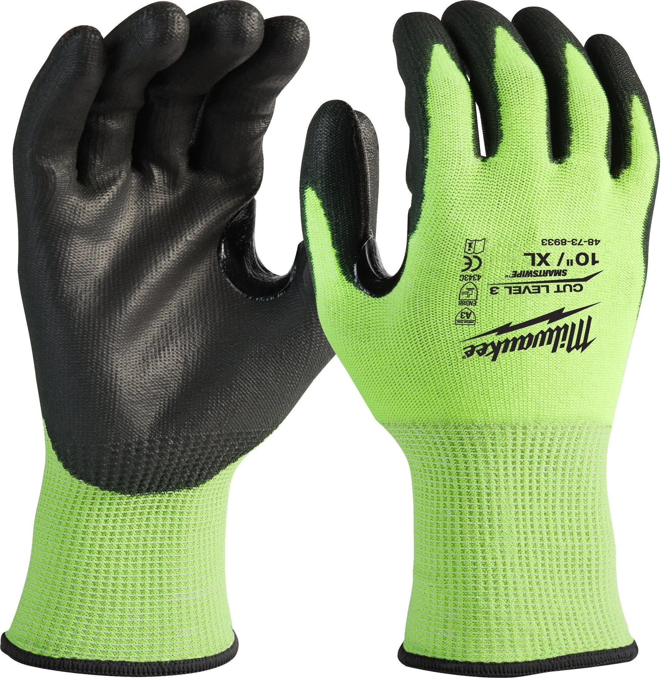 Milwaukee Hi-Vis Werkhandschoenen Snijklasse 3/C - XL/10 - 4932478133