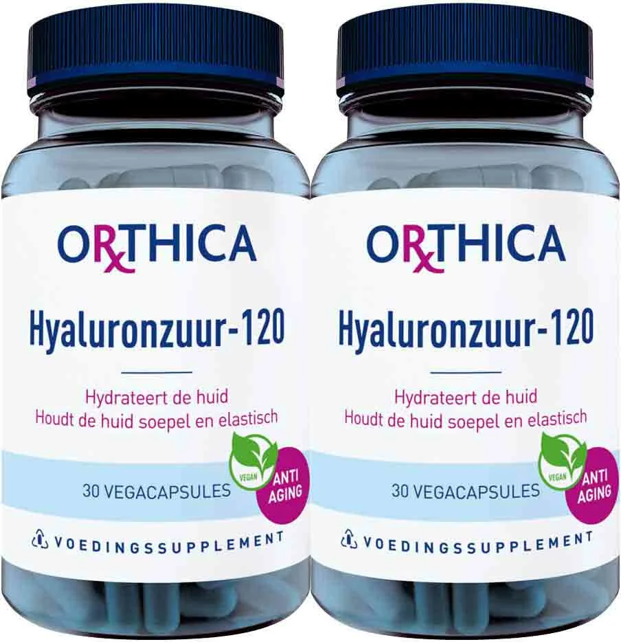 2x Orthica Hyaluronzuur-120 Anti-Aging 30 capsules