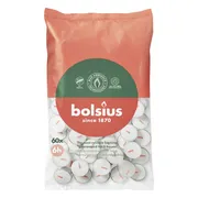 Bolsius Theelichten Wit 6 branduren 60 stuks