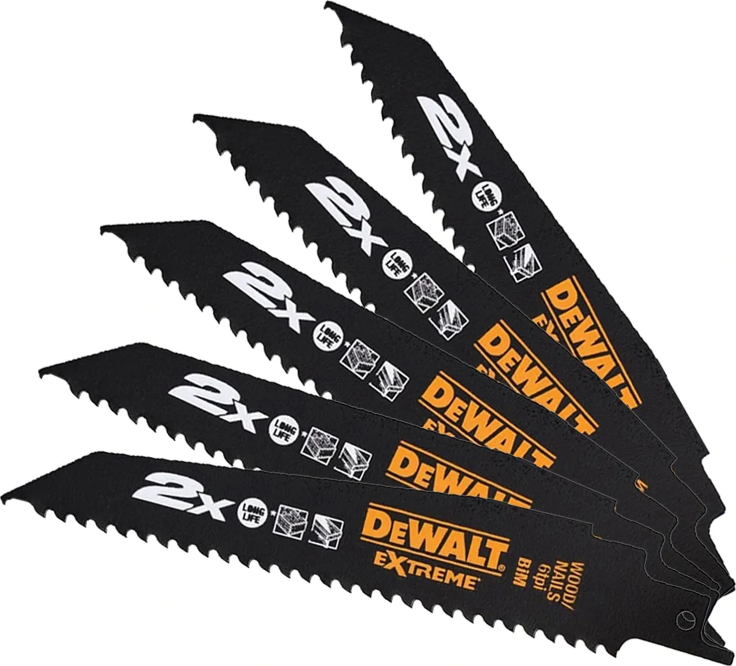 DeWALT DT2307L Reciprozaagblad 228 x 4,2mm Hout 5st