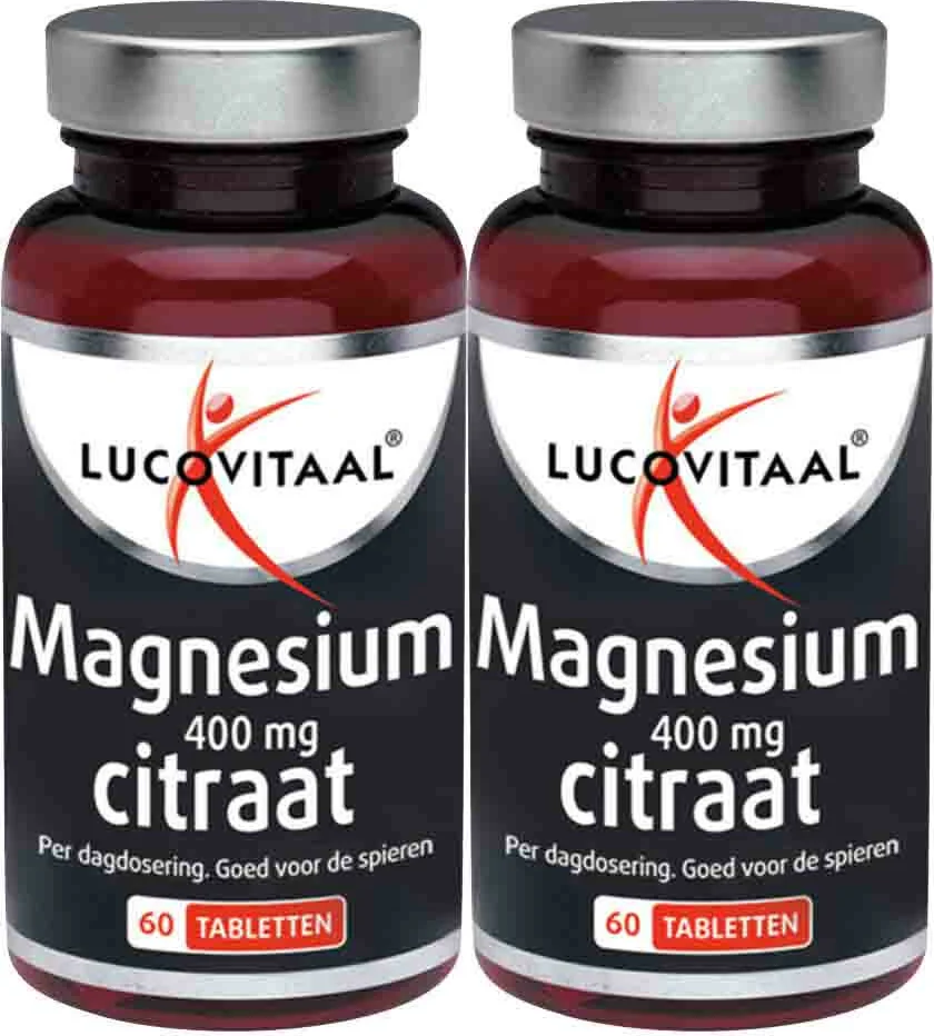 2x Lucovitaal Magnesium Citraat 400mg 60 tabletten
