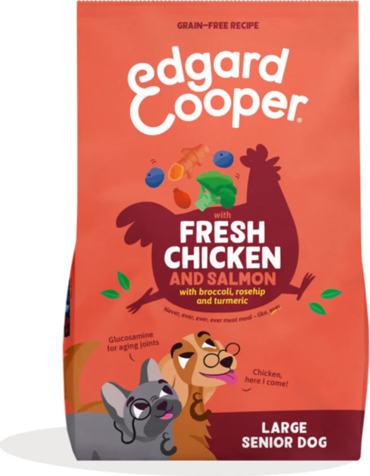 2x Edgard & Cooper Hondenvoer Droog Scharrelkip - Noorse Zalm Senior 12 kg
