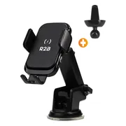 R2B Telefoonhouders Auto Zuignap met Draadloze Oplader - Raam/Dashboard/Ventilatie - GSM Houder Auto - Autohouder - Telefoonhouder Auto - Mobiel Houder Auto - Telefoon Houder - Auto Telefoonhouder - Phone Holder Car