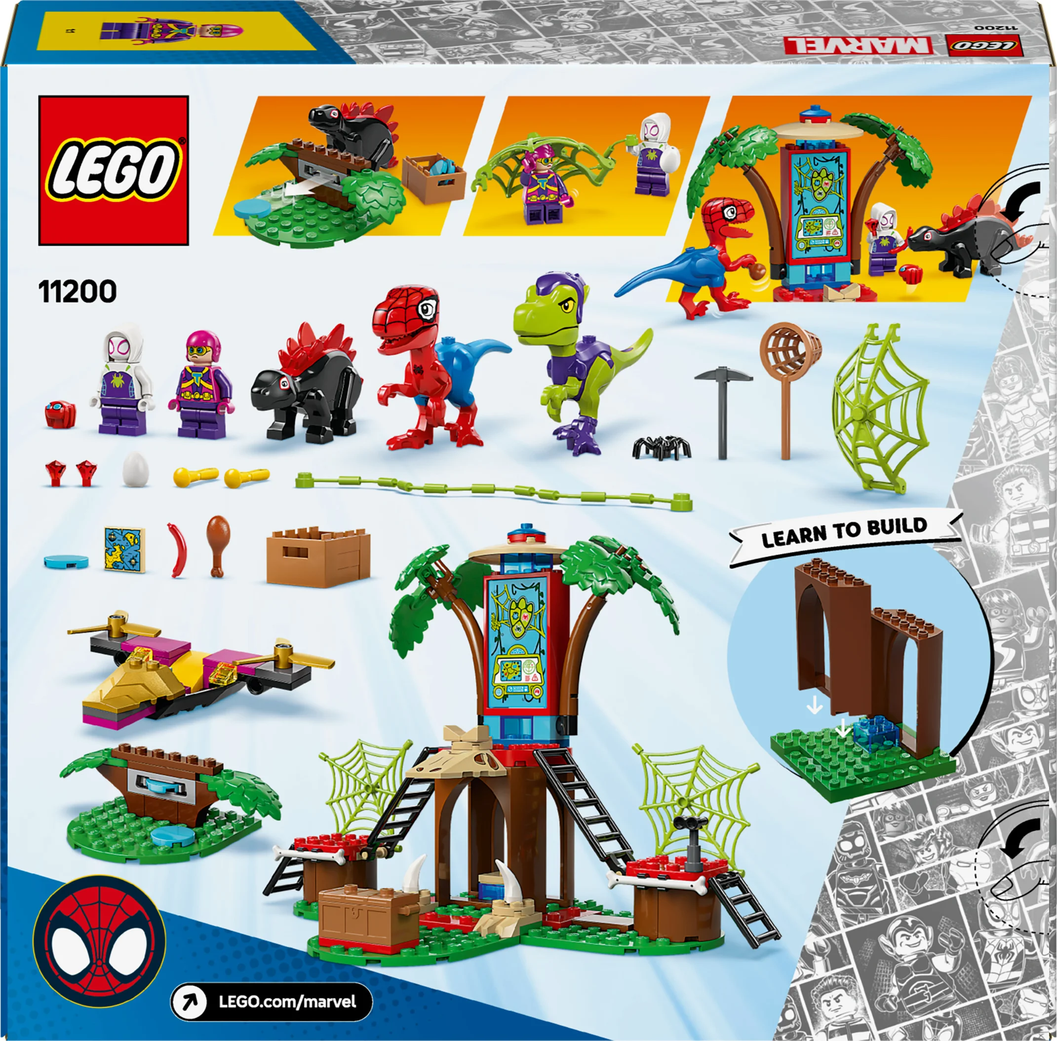 LEGO Marvel Spidey en Gobby's raptorstrijd bij de boomhut 11200