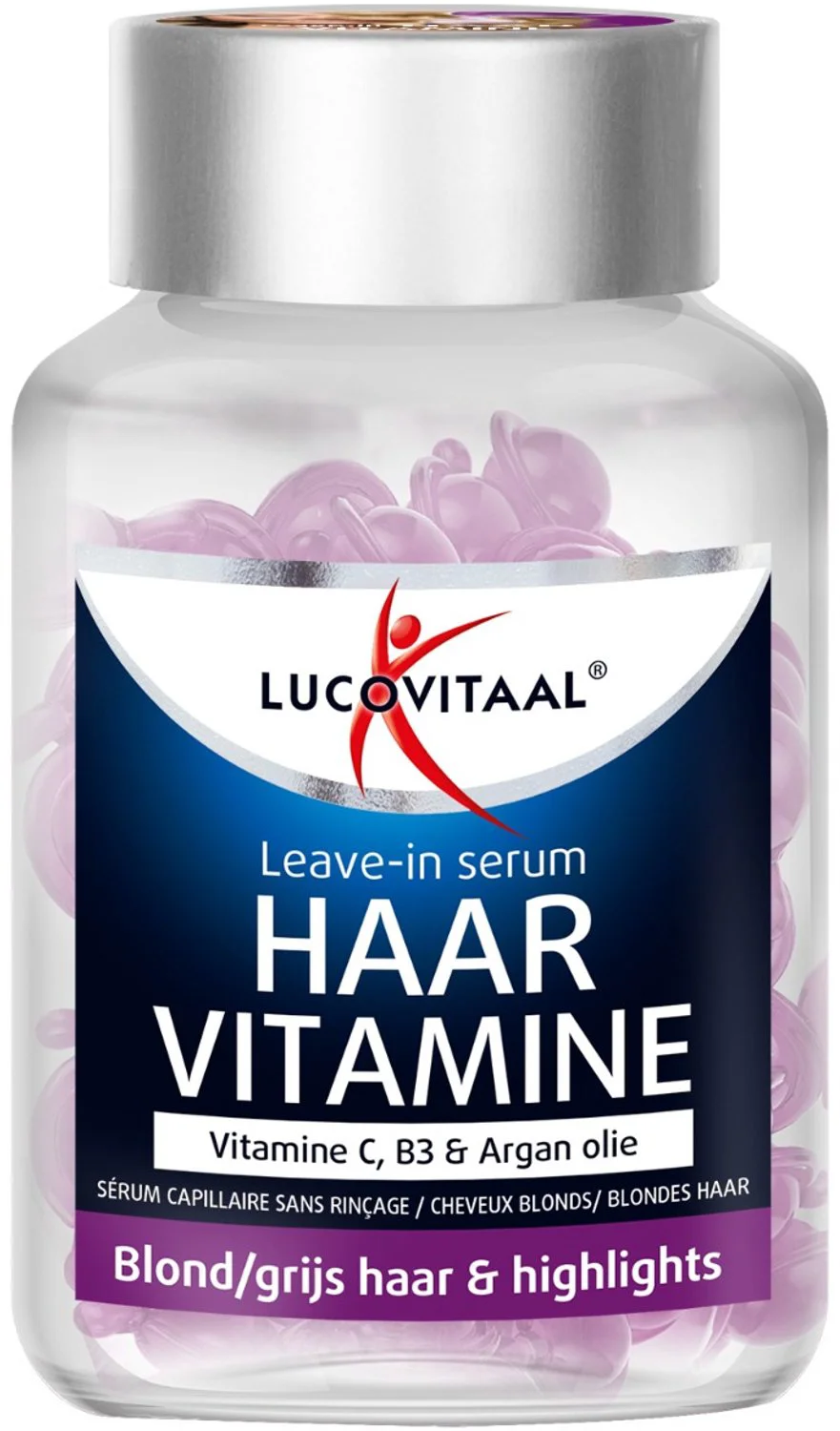 Lucovitaal Haarvitamine Leave-in Serum Blond/Grijs Haar & Highlights Capsules 25CP