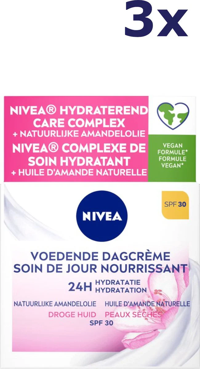 3x NIVEA Dagcrème Voedend SPF30 50 ml