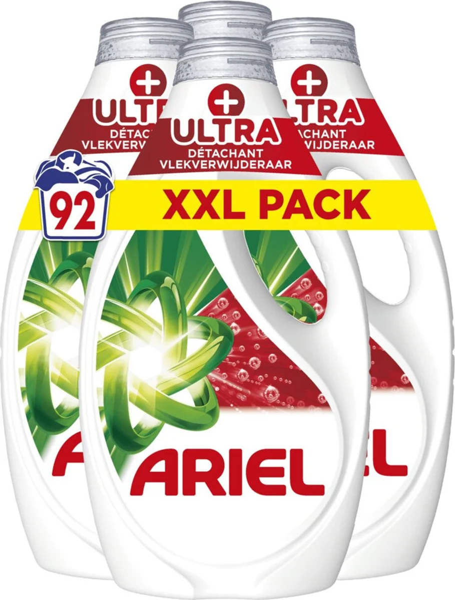 Ariel Vloeibaar Wasmiddel + Ultra Vlekverwijderaar 92 Wasbeurten 4140 ml