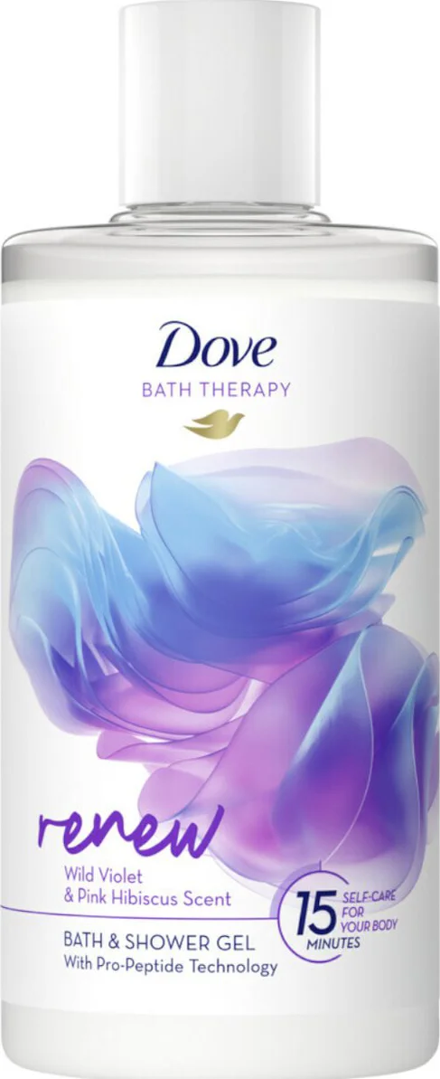 Dove Bath Therapy Renew Bath & Shower Gel Wild Violet & Pink Hibiscus Scent 400ML