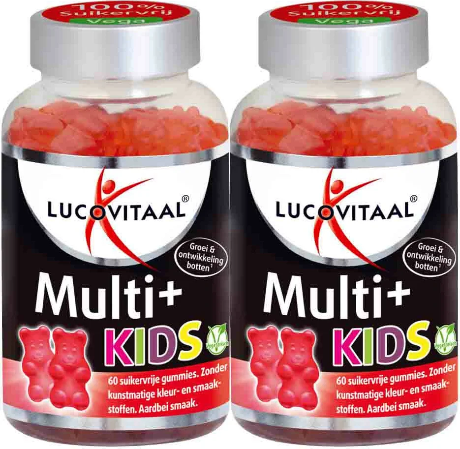 2x Lucovitaal Vitamine Gummies Multi+ Kids 60 gummies