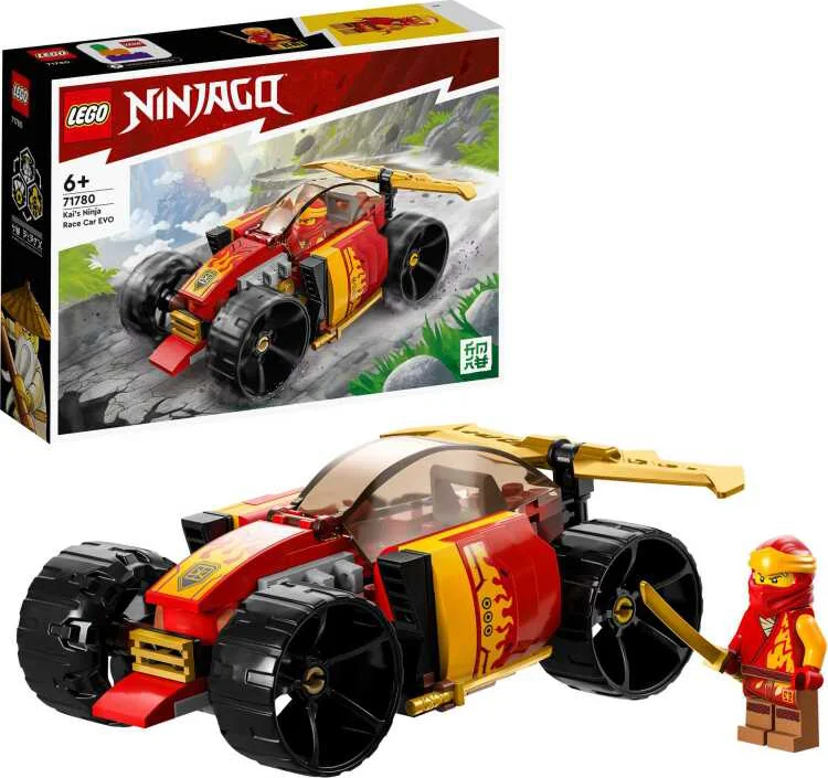 LEGO 71780 NINJAGO Kai's Ninja racewagen EVO, Auto Speelgoed met Kai Poppetje