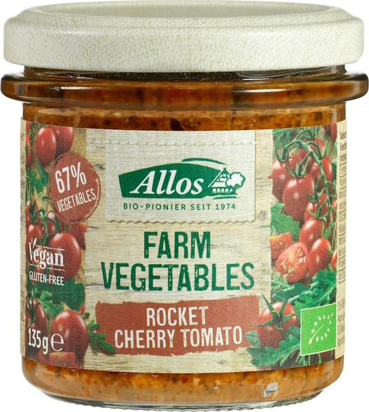 Allos Groentepread Rucola Cherry Tomaat 135GR