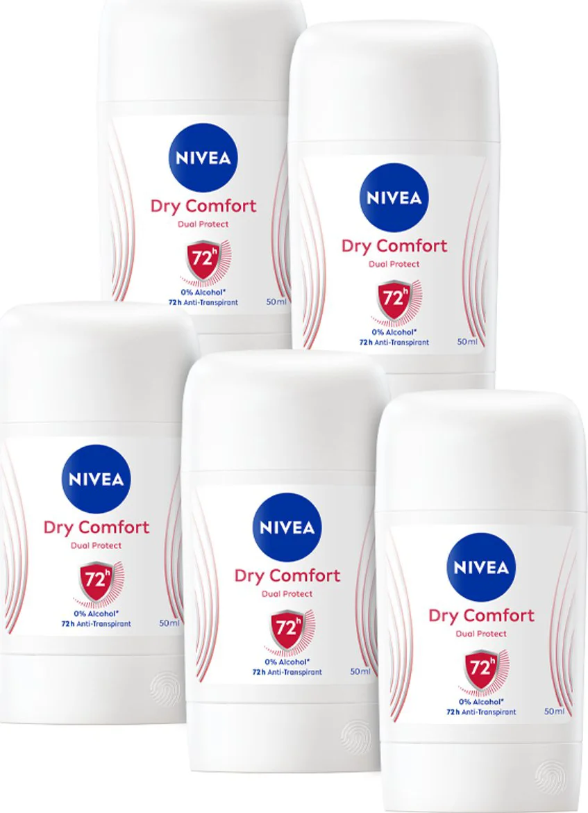 5x NIVEA Deodorant Stick Dry Comfort 50 ml