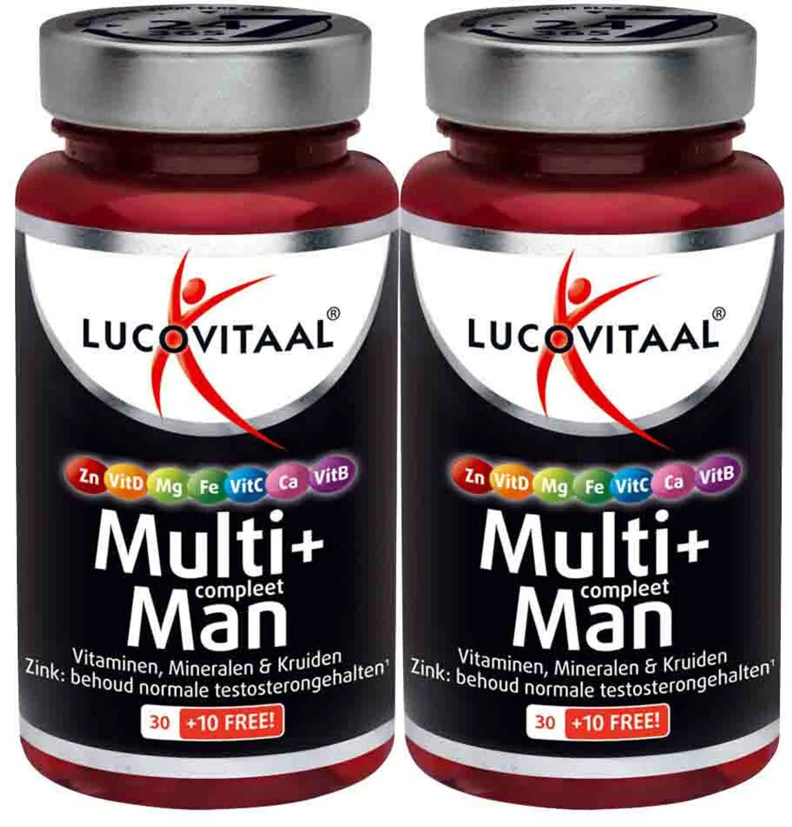 2x Lucovitaal Multi + Compleet Man 40 tabletten