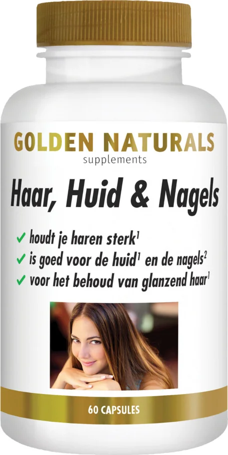 2x Golden Naturals Haar, Huid & Nagels 60 vegacapsules