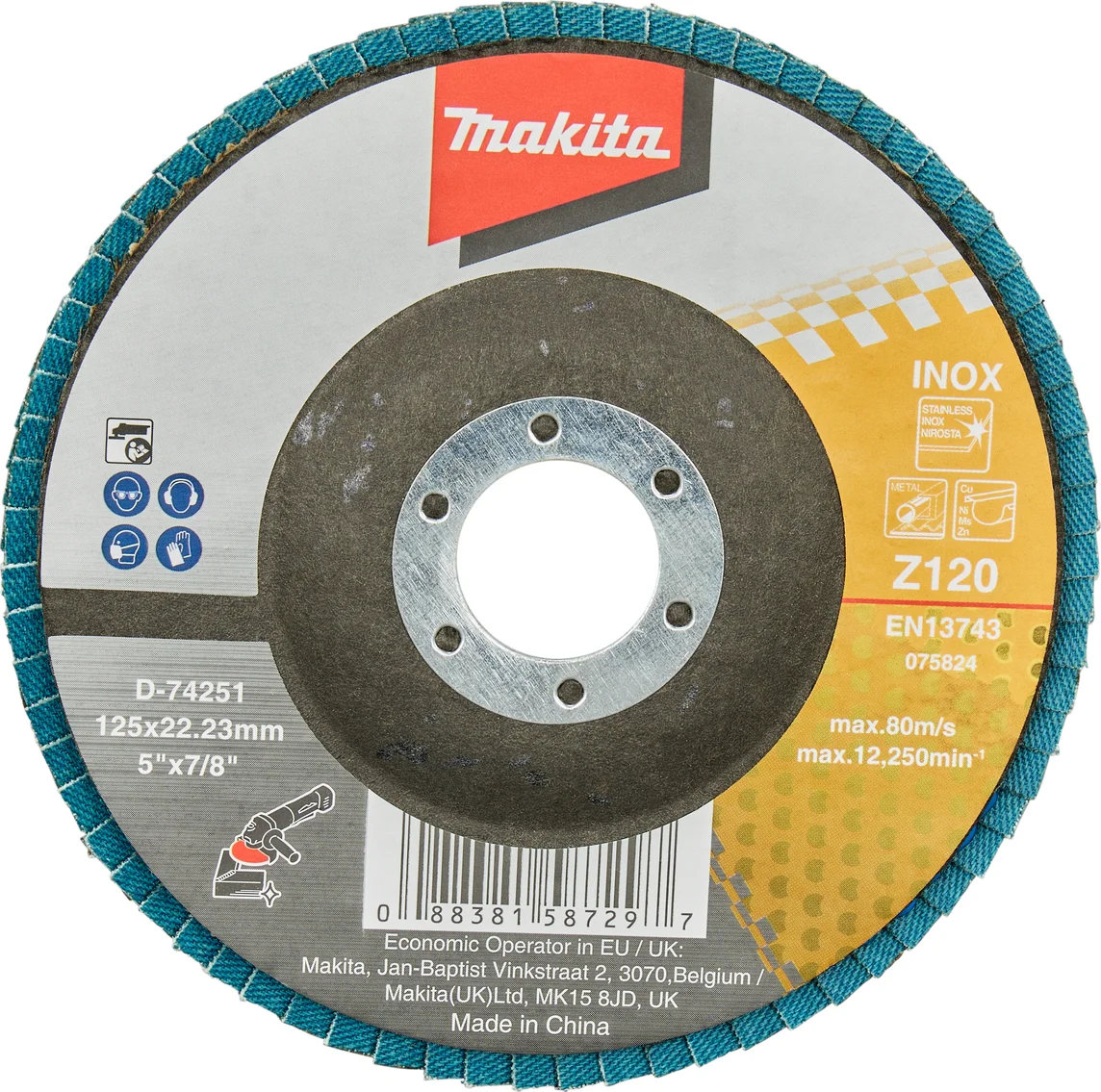 Makita D-74251 Lamellenschuurschijf Z120 | 125mm