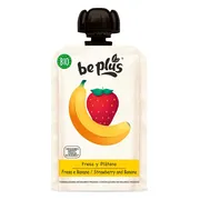 Be Plus Knijpfruit Strawberry & Banana 100GR