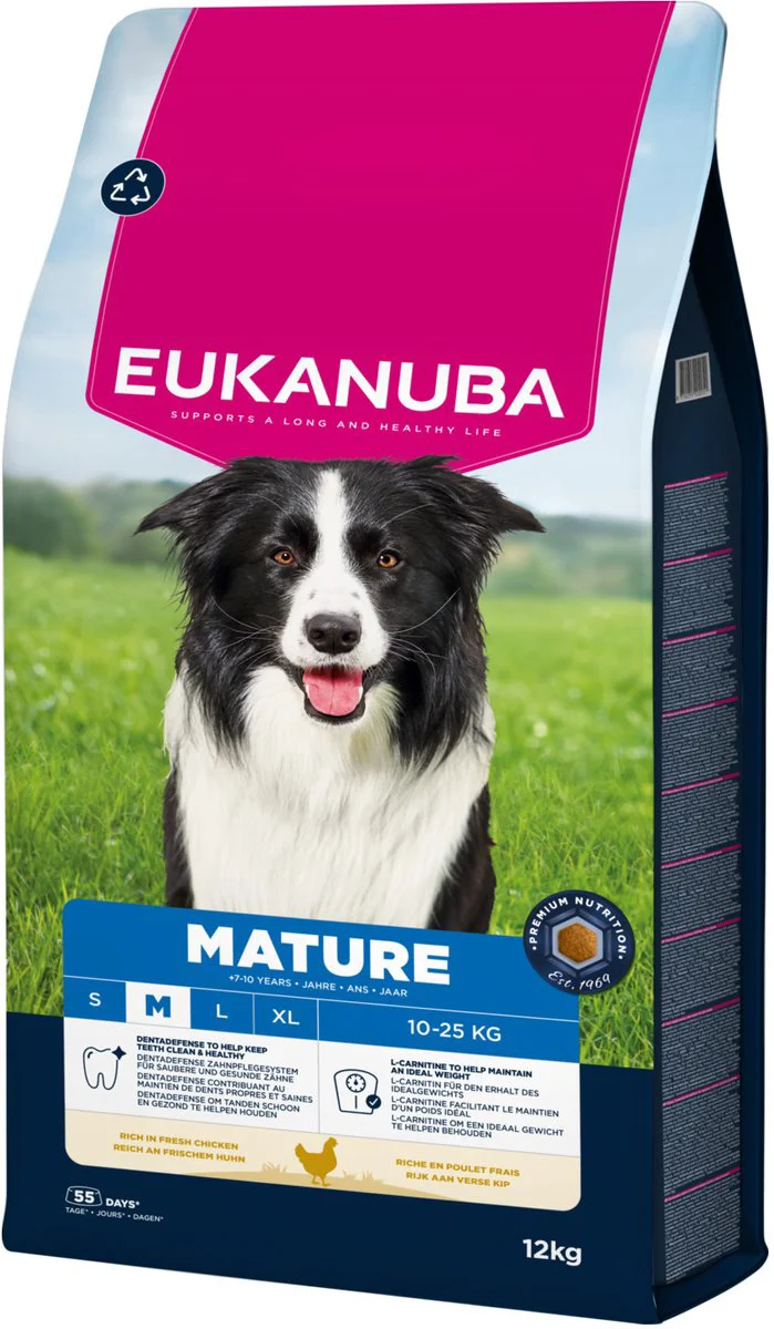 Eukanuba Hondenvoer Droog Life Care Dog Mature Medium Kip 12 kg