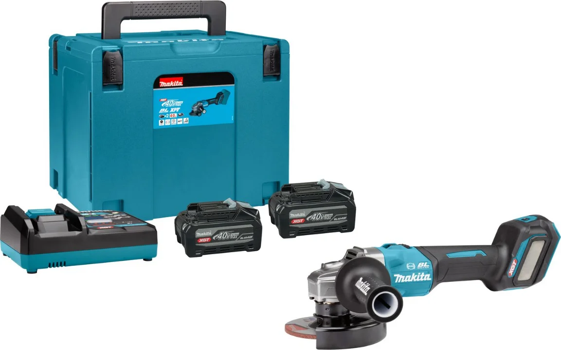 Makita GA023GU201 Accu haakse slijper 125mm XGT 40V Max 4.0Ah in Mbox