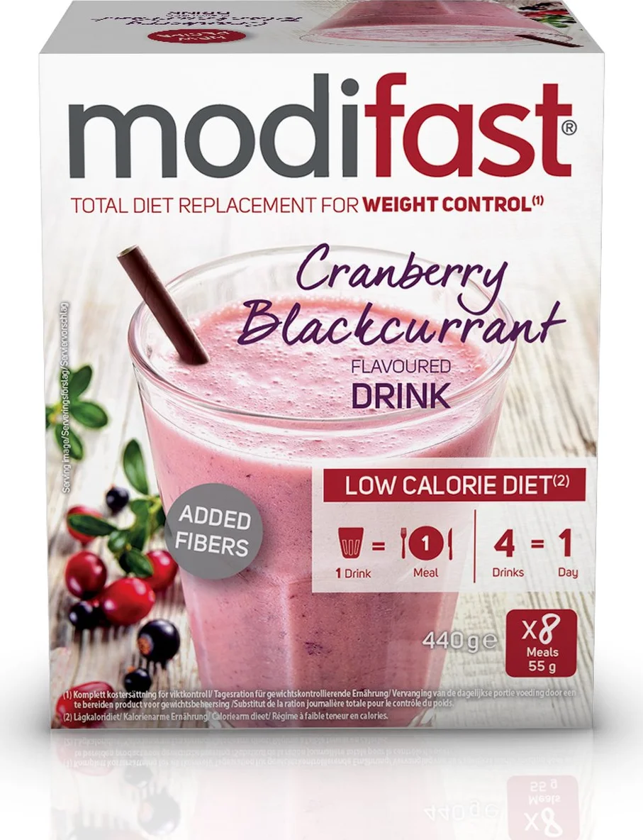 Modifast Weight Control Milkshake Cranberry 8 x 55 gr