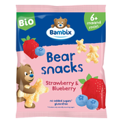 Bambix Bearsnacks Aardbei & Bosbes 6M+ Bio 180GR