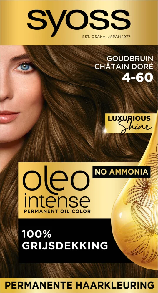 3x Syoss Oleo Intense Haarverf 4-60 Goudbruin
