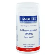 Lamberts L-phenylalanine 500mg Capsules 60CP