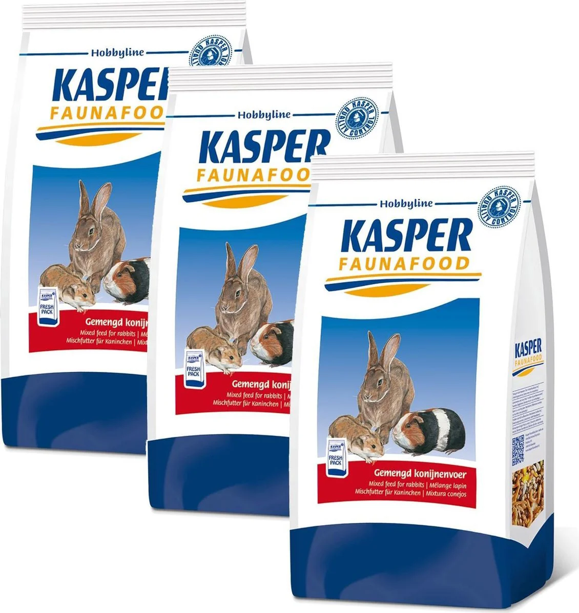 3x Kasper Faunafood Konijnenvoer Gemengd 3,5 kg