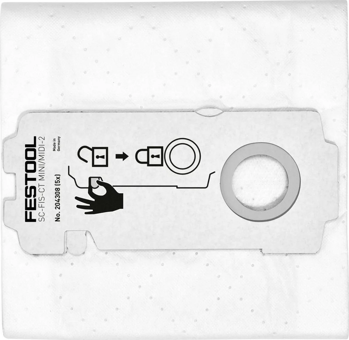 Festool SC-FIS-CT MINI/MIDI-2/5/CT15 SELFCLEAN filterzak voor CT 15, CT MINI/MIDI vanaf 2019 & CTC MINI/MIDI VE=5 - 204308