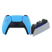 Sony PlayStation 5 DualSense Draadloze Controller Starlight Blue + BlueBuilt oplaadstation