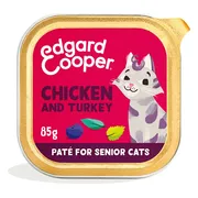 Edgard & Cooper Kattenvoer Senior Pate Kip - Kalkoen 85 gr