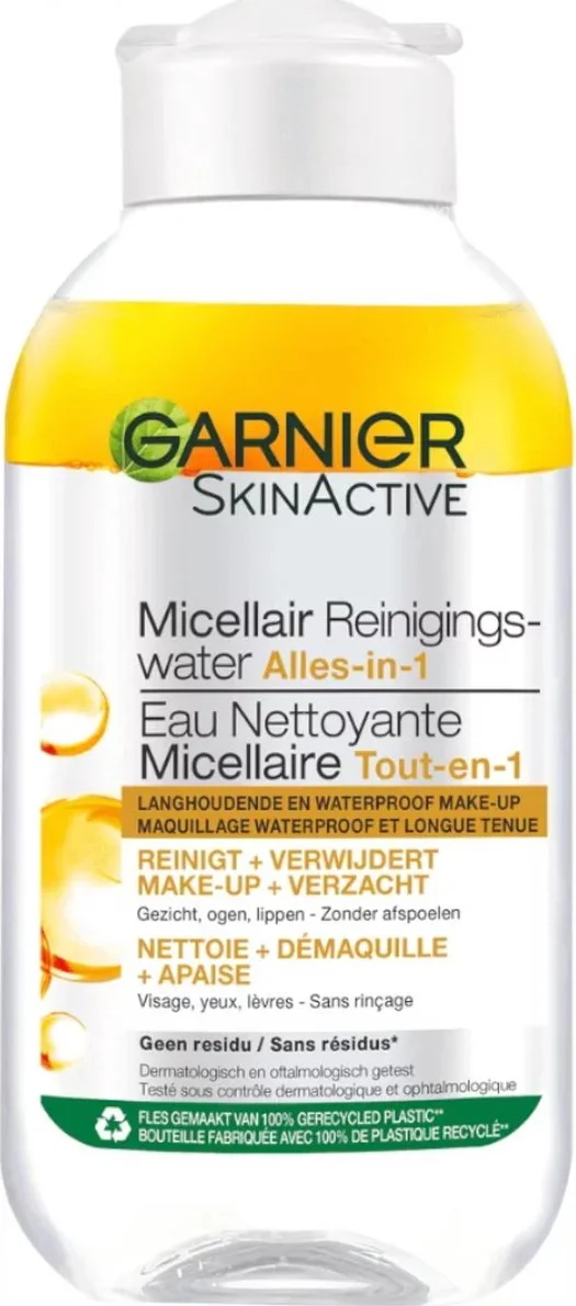 Garnier SkinActive Argan Olie Micellair Reinigingswater Reisformaat 100 ml