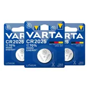 3x Varta Lithium Coin CR2025 Blister