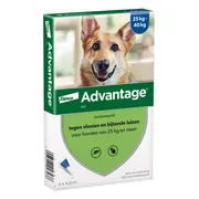 2x Advantage Anti Vlooiendruppels 400 Hond 25 - 40 kg 4 pipetten