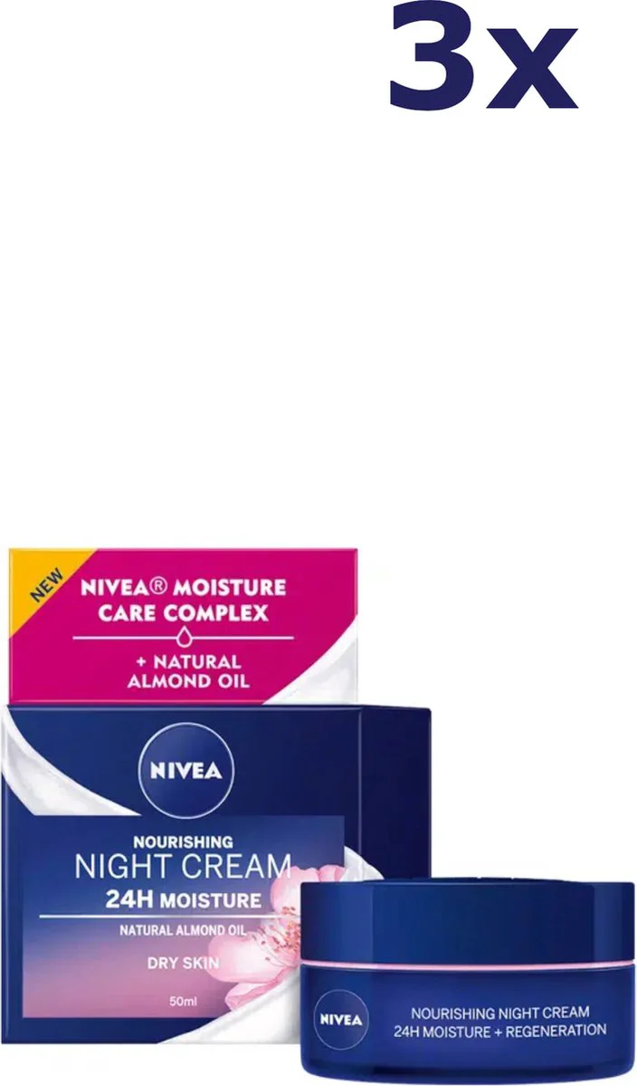 3x NIVEA Nachtcrème Herstellend 50 ml