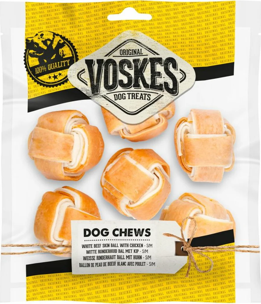 10x Voskes Bal White met Kip 6 stuks